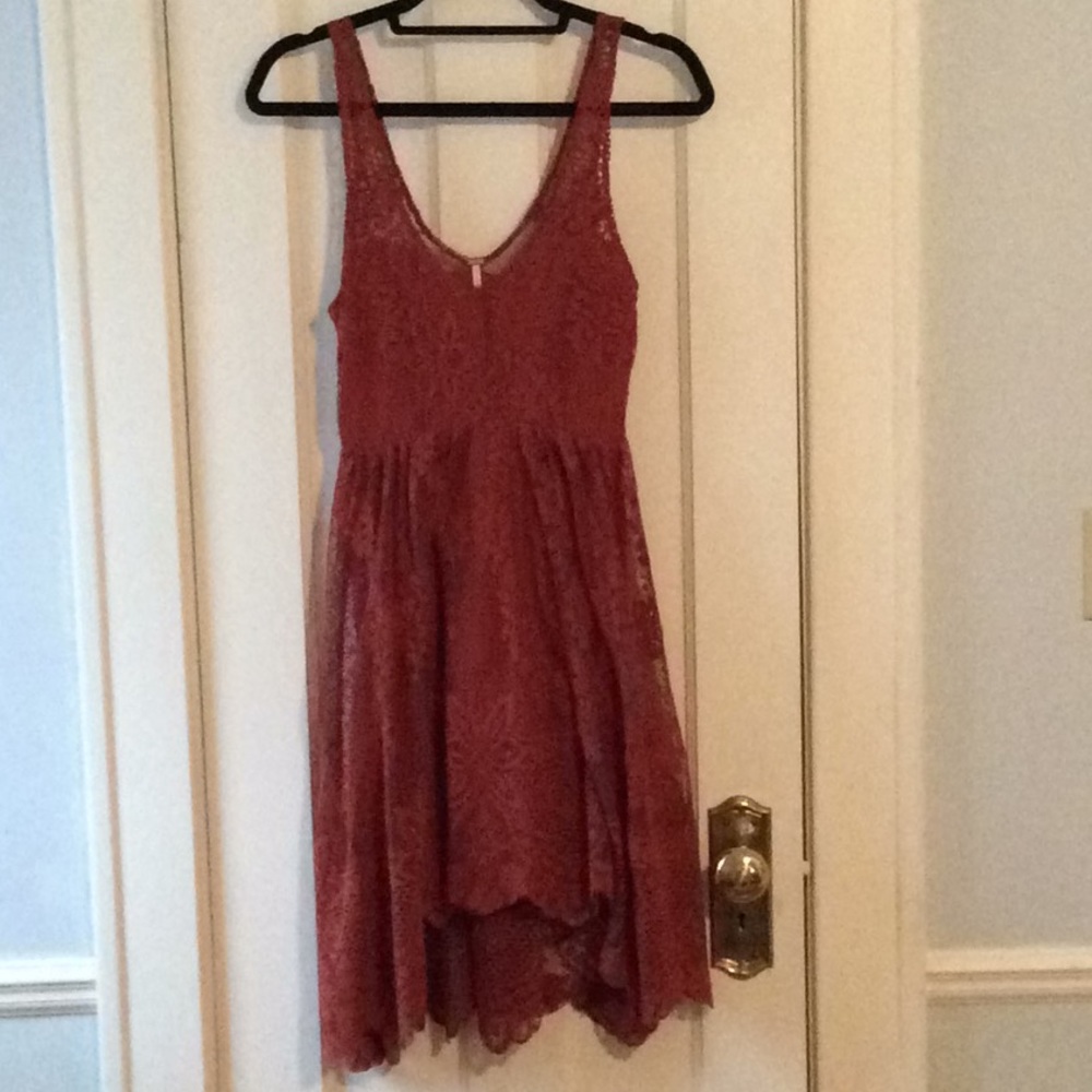 Free People high low flowing lace fly away dress!